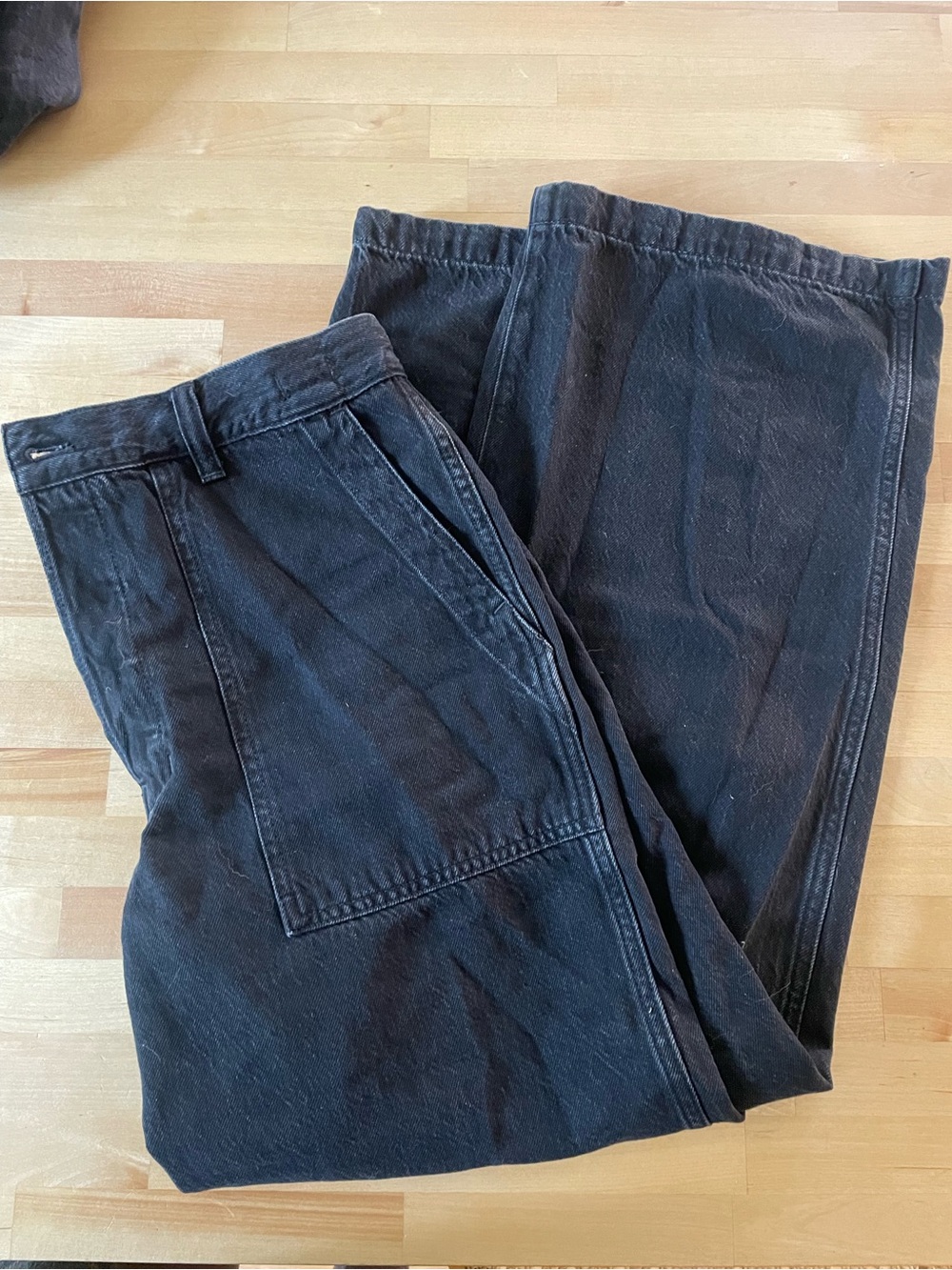 Madewell Black Utility Low-Slung Baggy Jeans